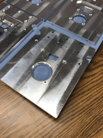 Aluminum plate dense features